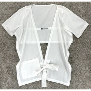 XD Xenia Design Stola Dipa Wrap Top Womens 36 White Contemporary Boho Resortwear